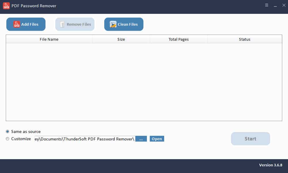 ThunderSoft PDF Password Remover 3.6.8 Full